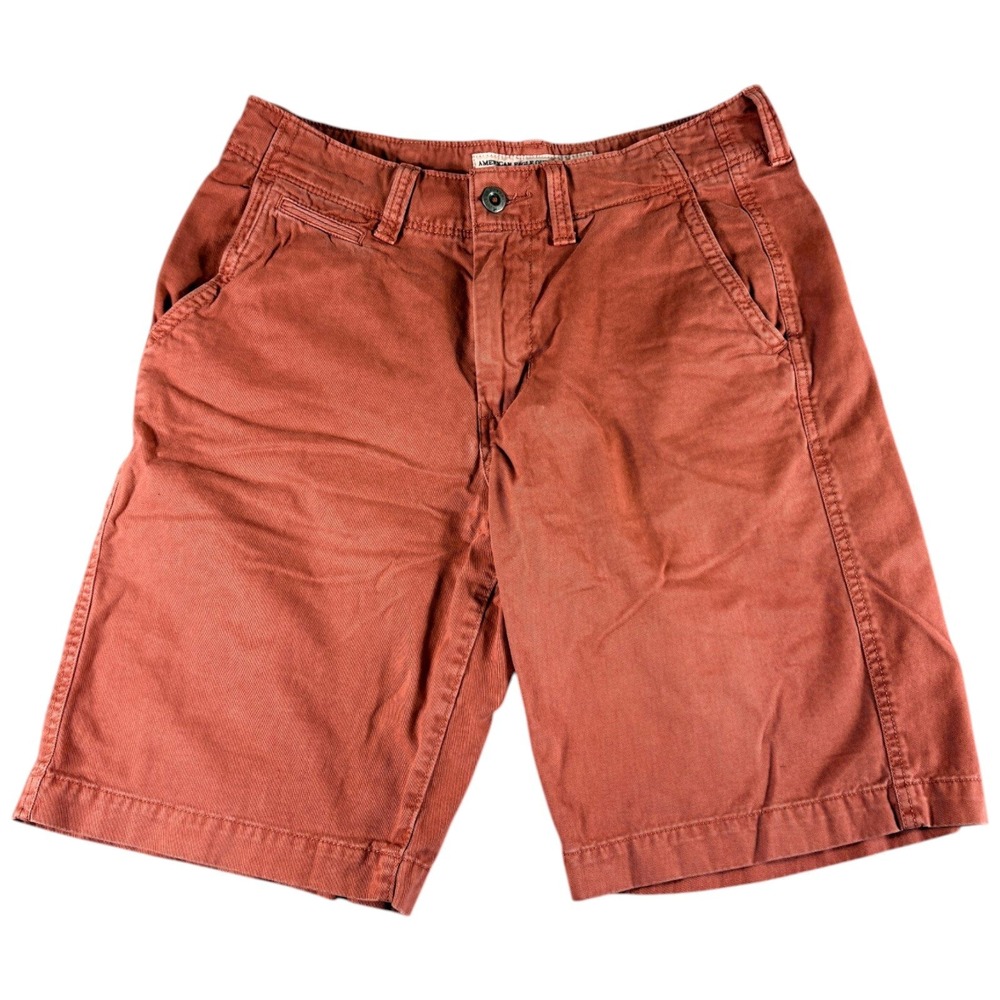 VTG American Eagle Longboard Shorts Mens 32 Red Faded Relaxed Durable Workwear